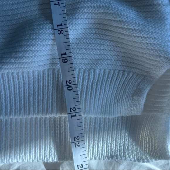 Womens Large Kenneth Cole Reaction 100% Cotton White Cowl Neck Sweater - Picture 5 of 6